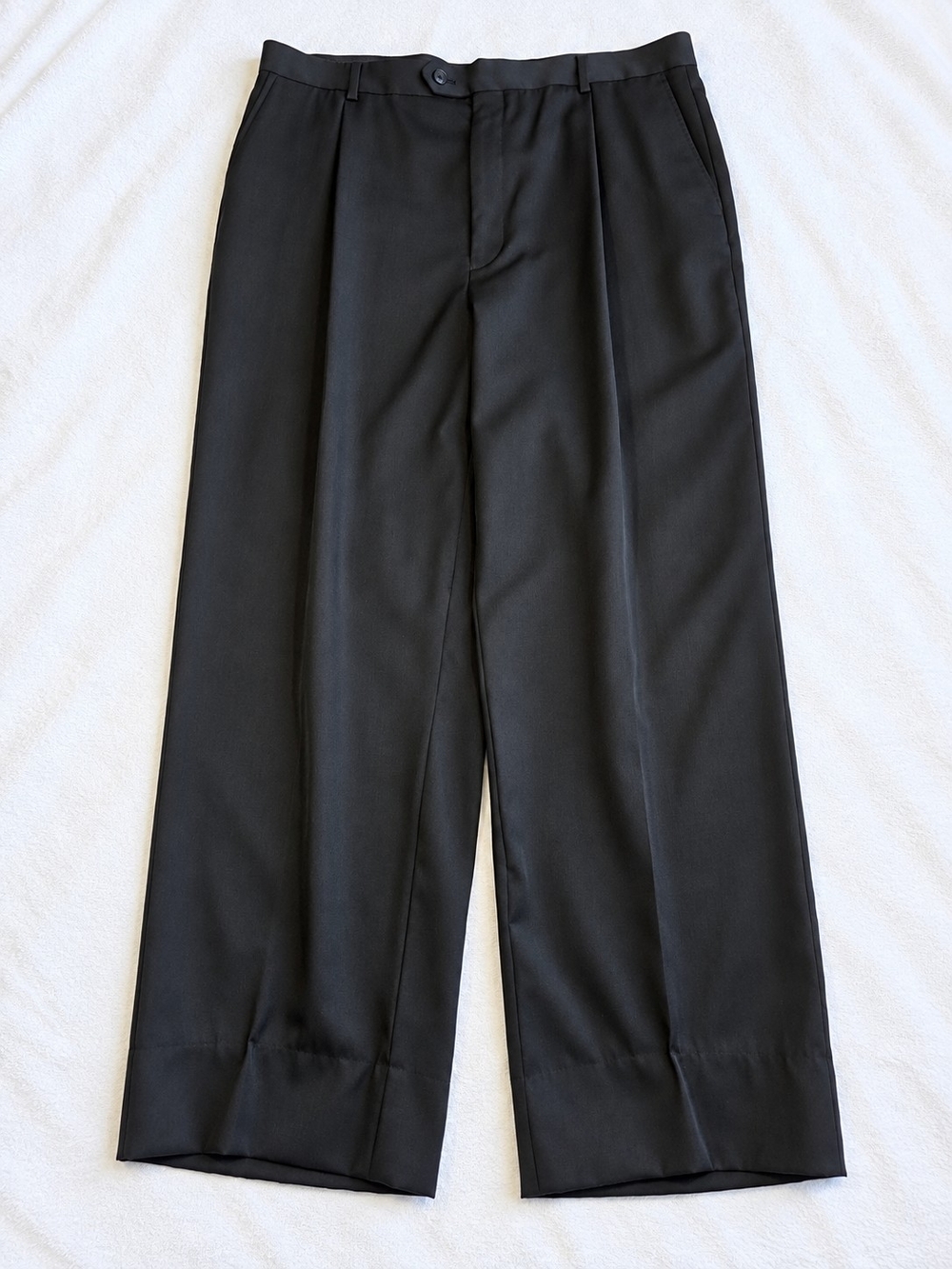 Ponte Uomo Platinum Men’s Black 100% Wool Dress Pants 39 Waist